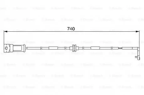 Датчик зносу гальмівних колодок передн OPEL OMEGA B 2.0-3.2 03.94-07.03 Bosch 1987474934 Купити в Україні