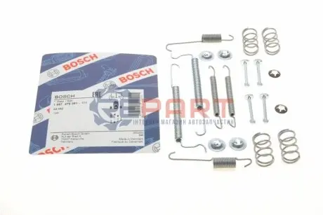 Монтажний набір гальмівної колодки OPEL CORSA A, CORSA A TR, KADETT D, KADETT E 1.0-1.6 08.79-07.94 Bosch 1987475081 Купити в Україні