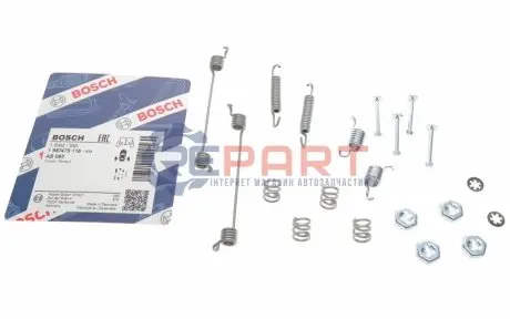 Монтажний набір гальмівної колодки (BOSCH) CITROEN XSARA, ZX PEUGEOT 306 RENAULT 11, 19 I, 19 I CHAMADE, 19 II, 19 II CHAMADE, 21, CLIO I, RAPID, SUPER 5, TWINGO I 1.0-Electric 03.83-06.12 Bosch 1987475116 Купити в Україні