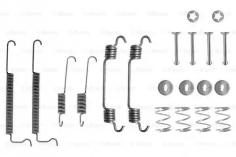 Монтажний набір гальмівної колодки OPEL ASTRA F, ASTRA J, ASTRA J GTC, CORSA A, CORSA A TR, CORSA B, CORSA C, TIGRA 1.0-2.0D 09.82-04.18 Bosch 1987475135 Купити в Україні