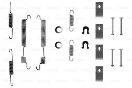 Монтажний набір гальмівної колодки HONDA CIVIC III, CIVIC IV, CIVIC V, CRX I, CRX III ROVER 200 I 1.2-1.6 10.83-12.98 Bosch 1987475176 Купити в Україні