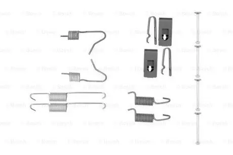 Монтажний набір гальмівної колодки NISSAN CUBE, JUKE, LEAF, NOTE, QASHQAI +2, QASHQAI I, TIIDA, X-TRAIL, X-TRAIL II RENAULT KOLEOS I TOYOTA AVENSIS, CELICA, COROLLA 1.0-Electric 04.99 Bosch 1987475333 Купити в Україні