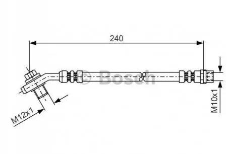 Гальмівний шланг гнучкий задн Лів/Прав (довжина 210мм, M12x1/M10x1) AUDI A4 B5 1.6-2.8 11.94-09.01 Bosch 1987476332 Купити в Україні