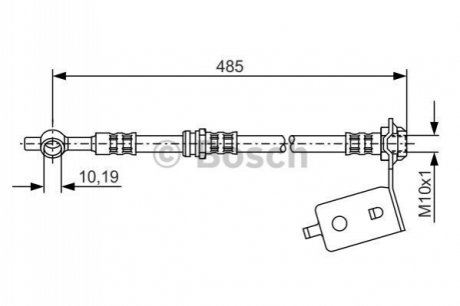 HYUNDAI Тормозной шланг задний. SANTA FE I 01- BOSCH 1987476367 (фото 1)