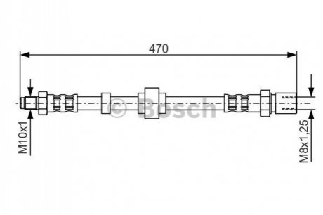 Тормозной шланг BOSCH 1987476524 (фото 1)