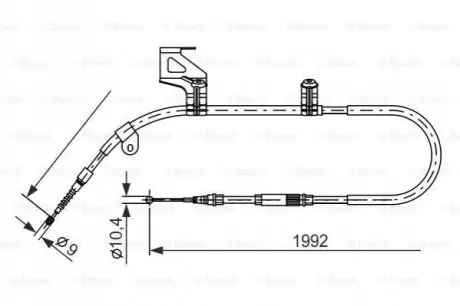 Трос стояночного гальма задн Лів (1992мм) SKODA SUPERB I 1.8-2.8 12.01-03.08 Bosch 1 987 477 244 Купити в Україні