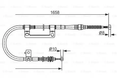 Трос стоянкового гальма Bosch 1987477331 Купити в Україні