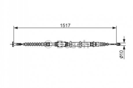 Трос ручного тормоза BOSCH 1987477382 (фото 1)