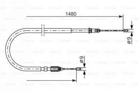 Трос ручного тормоза BOSCH 1987477653