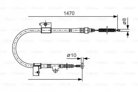 Трос стоянкового гальма Bosch 1987477757 Купити в Україні