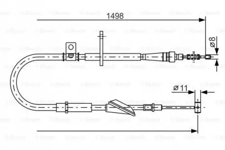 Трос стоянкового гальма Bosch 1987477772 Купити в Україні