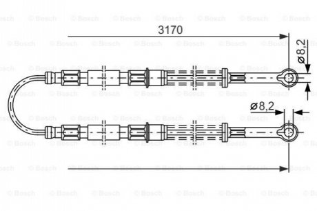 Трос ручного тормоза BOSCH 1987477792