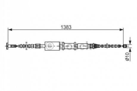 Трос ручного тормоза BOSCH 1987477826