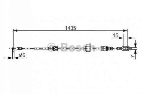 Трос ручного тормоза - (2D0609701, 9014202085, A9014202085) BOSCH 1987477853