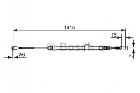 Трос ручного тормоза - (9014202785, A9014202785) BOSCH 1987477856