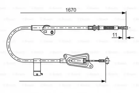 Трос стоянкового гальма Bosch 1987477943 Купити в Україні