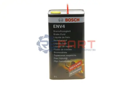 Гальмівна рідина DOT4 (5L) [сухість: 265°C, вологість: 175°C, в'язкість: 700мм²/с] Bosch 1987479203