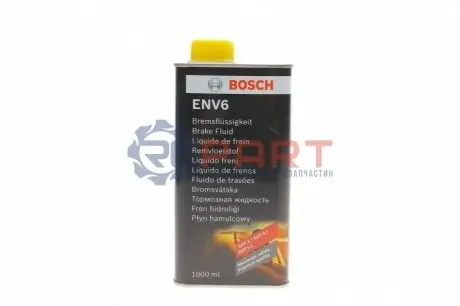 Гальмівна рідина DOT4 DOT5.1 (1L) [сухість: 270°C, вологість: 185°C, в'язкість: 670мм²/с] Bosch 1987479207 Купити в Україні