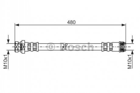 Тормозной шланг - 1 987 481 074 (93183554, 4415858) BOSCH 1987481074