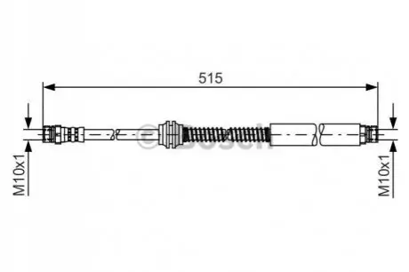 Гальмівний шланг гнучкий задн Лів/Прав (довжина 490мм, M10x1/M10x1) VW CADDY III 1.4-2.0D 03.04-05.15 Bosch 1987481447 Купити в Україні