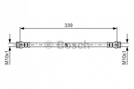 Шланг гальм. задн. MITSUBISHI L200 -07 BOSCH 1987481578