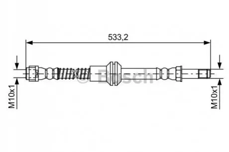 Гальмівний шланг BOSCH 1987481609 Купити в Україні
