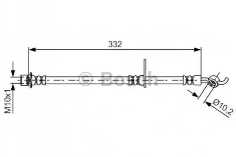 BOSCH шланг тормозов. задн. прав. TOYOTA AVENSIS -18 Bosch 1987481655