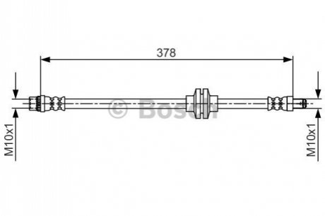 OPEL Шланг тормозной передний. MOVANO B 10- BOSCH 1987481707