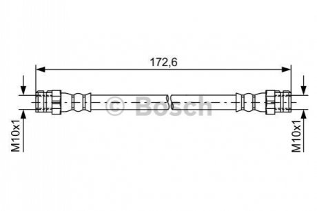 Шланг тормозов. задн. VW UP -20 BOSCH 1987481737 (фото 1)