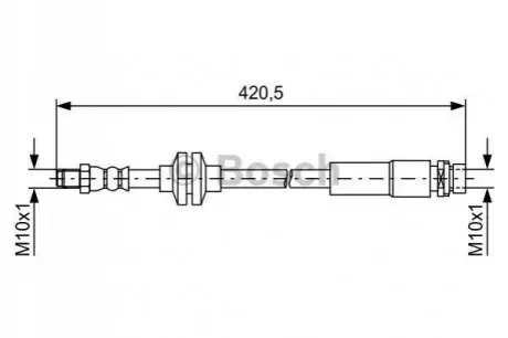 Гальмівний шланг гнучкий задн Лів/Прав (довжина 395мм/395мм, M10x1/M10x1) VOLVO V40 1.5-2.5 03.12-08.19 Bosch 1987481739 Купити в Україні