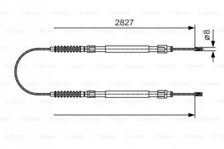 Трос стоянкового гальма Bosch 1987482006 Купити в Україні