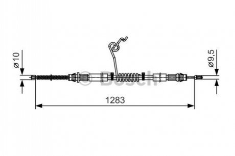Трос ручного тормоза BOSCH 1987482036 (фото 1)
