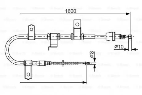 Трос ручного тормоза Bosch 1987482073 Купить в Украине