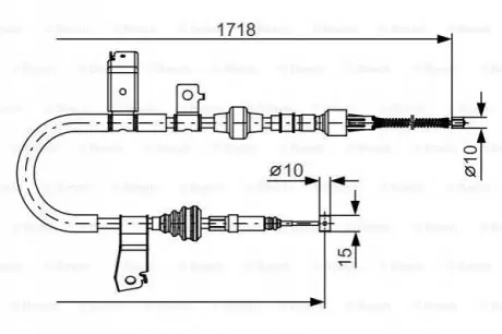 Трос ручного тормоза Bosch 1987482086 Купить в Украине