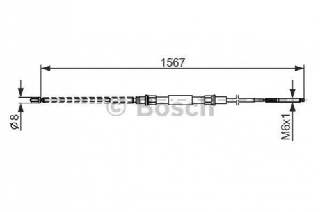 Трос ручного тормоза BOSCH 1987482104