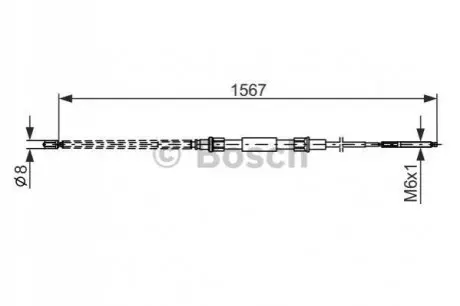Трос стоянкового гальма Bosch 1987482104 Купити в Україні
