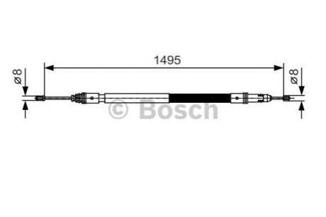 Трос ручного тормоза BOSCH 1987482118 (фото 1)