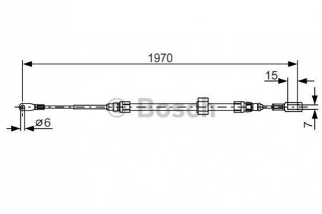 Трос ручного тормоза BOSCH 1987482131