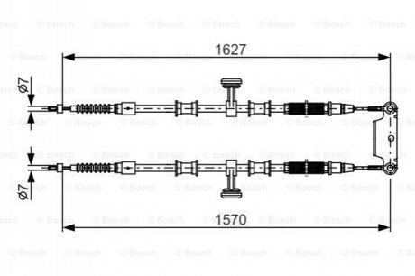 Трос ручного тормоза BOSCH 1987482147 (фото 1)