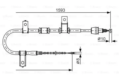 Трос ручного тормоза Bosch 1987482224 Купить в Украине