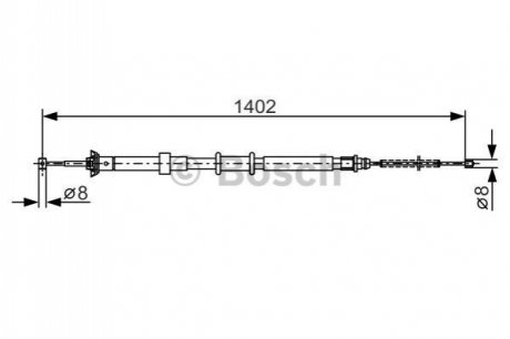 Трос ручного тормоза BOSCH 1987482241 (фото 1)