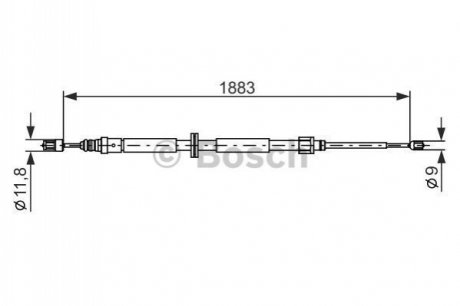 Трос ручного тормоза BOSCH 1987482302