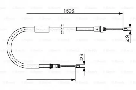 Трос стоянкового гальма Bosch 1987482334 Купити в Україні