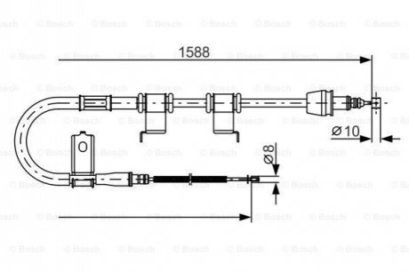 Трос остановочных тормозов BOSCH 1987482359 (фото 1)