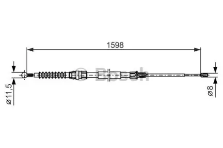 Трос ручного тормоза Bosch 1987482379 Купить в Украине