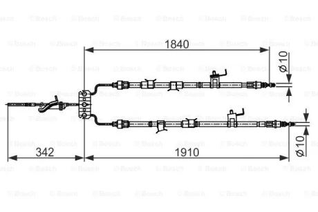 BOSCH MAZDA трос ручн. гальма задн. 3 1.6/2.0 04- Bosch 1987482420
