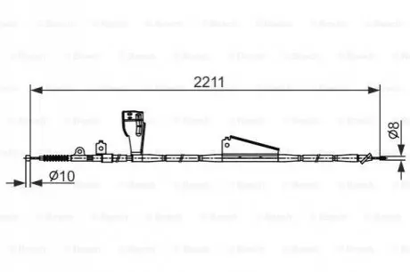 Фото Трос ручного тормоза BOSCH (1987482424) изображение 1