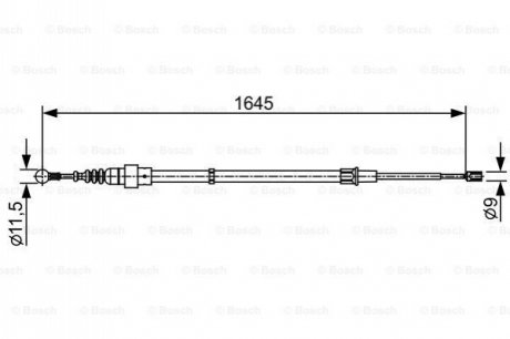 Трос остановочных тормозов BOSCH 1987482451