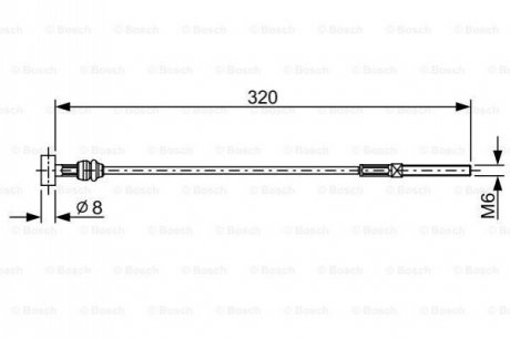 Трос ручного тормоза BOSCH 1987482460