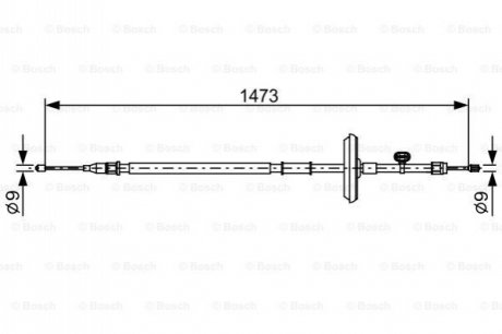 Трос BOSCH 1987482505 (фото 1)